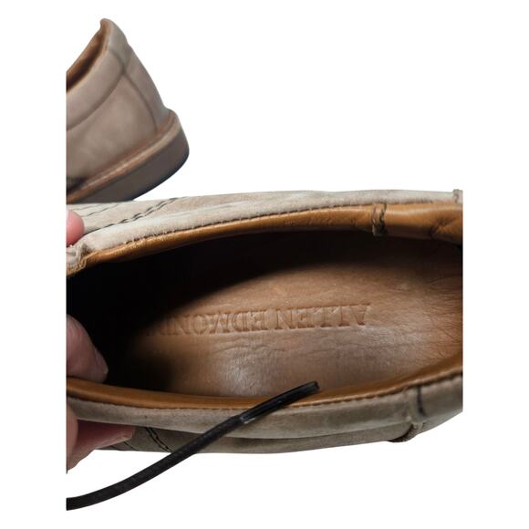 Allen Edemonds 10 Lennon Voyager Oxford Taupe Brown Leather Lace Up Loafer main image 5